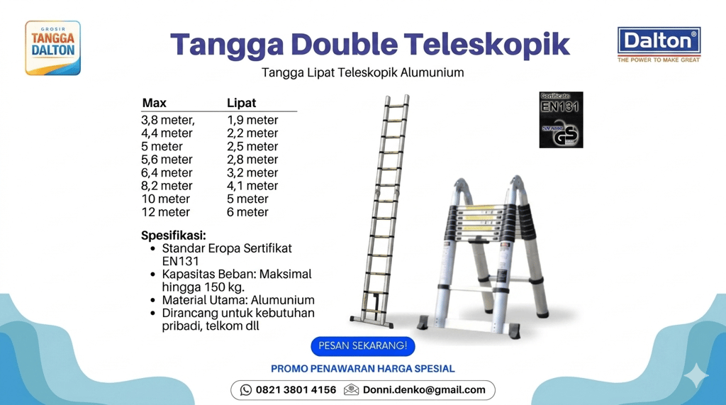 Tangga Dalton Single Telescopic