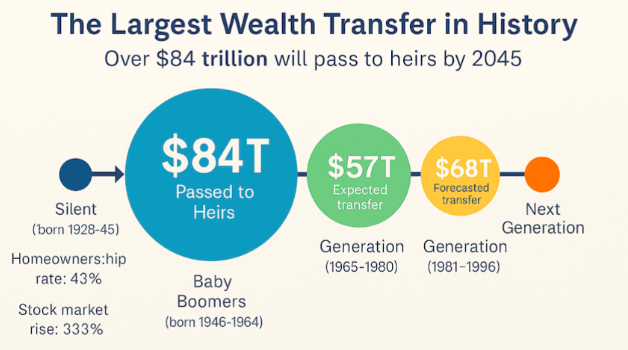 chart showing the largest wealth transfer in history