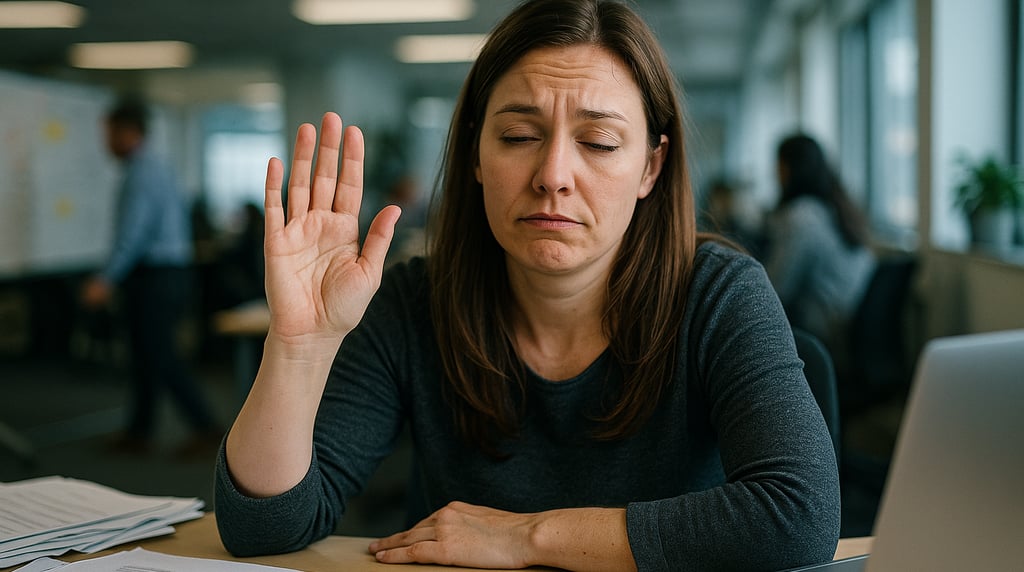 Femme qui dit oui alors qu'elle semble fatiguée et frustrée