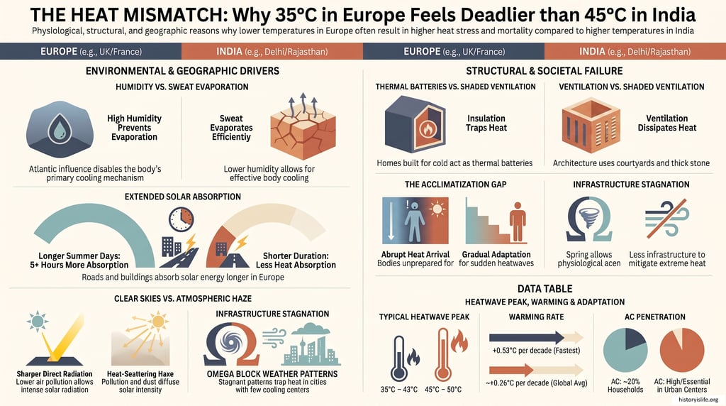 Why high heatwave in Europe than India?