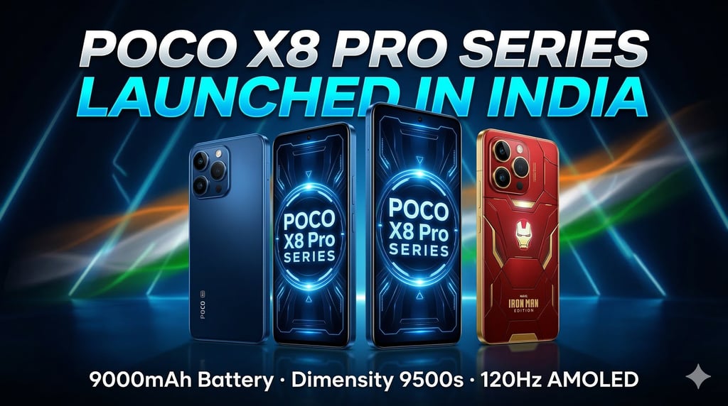 Poco X8 Pro India Launch, Poco X8 Pro Price India, Poco X8 Pro Max Price , Poco X8 Specifications