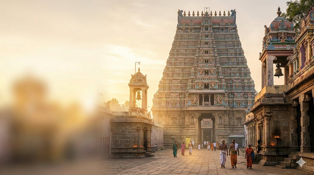 srirangam temple - ranganatha swamy temple, biggest temple, biggest worshipping temple
