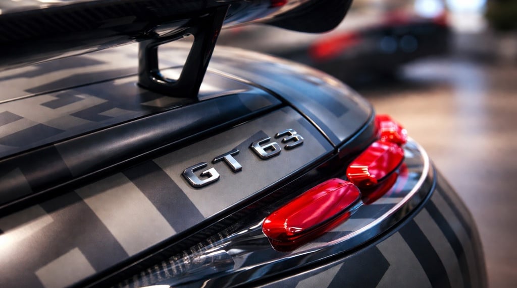 Detalhe do Mercedes-AMG GT 63 ligado ao programa onde clientes montam o próprio motor