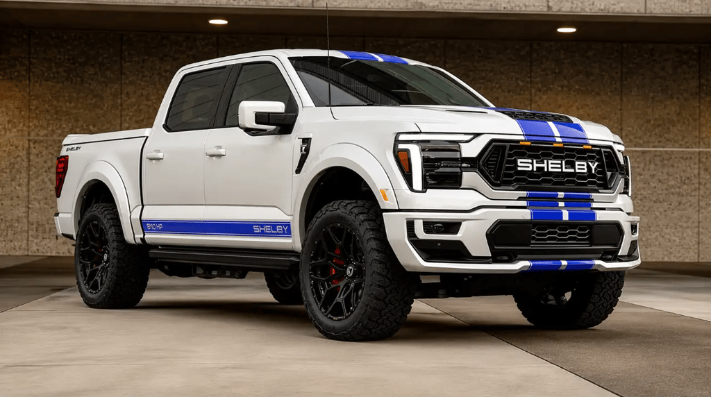 Shelby F-150 2026 branca com 810 cv e visual off-road