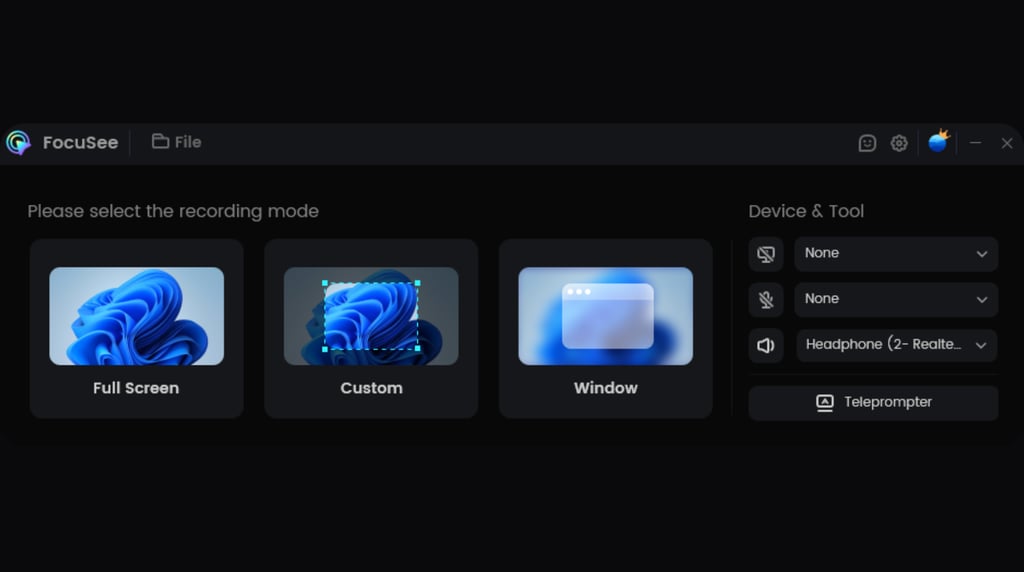 Screenshot of FocuSee dashboard