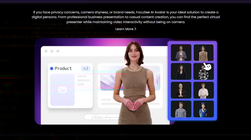 Screenshot or preview of AI Virtual Presenter