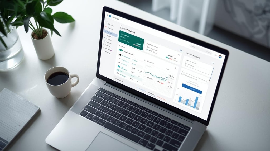 Marketplace platform dashboard with active suppliers