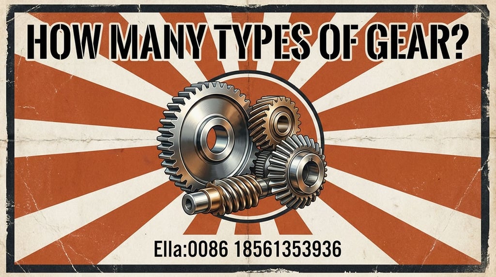 Overview of different gear types including spur, helical, bevel, and worm gears for industrial use.