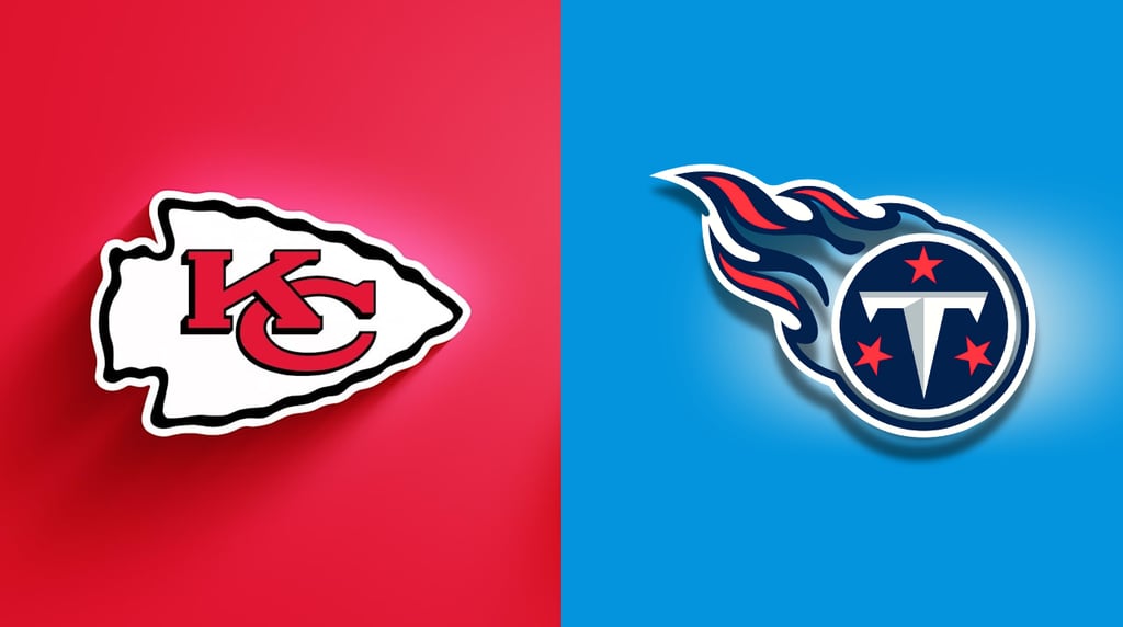 Kansas City Chiefs and Tennessee Titans Logos