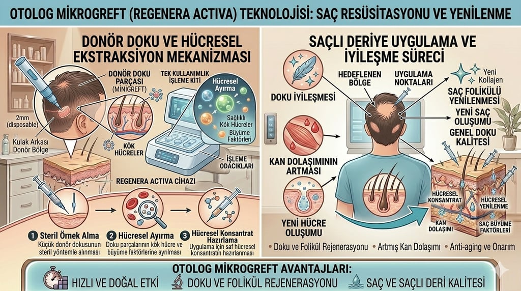 Otolog microgreft yöntemi ile saçlarınızı kurtarabilirsiniz