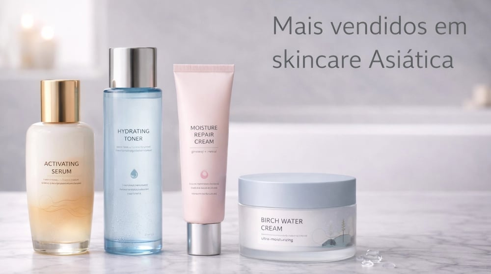 cosméticos mais procurados skincare asiática coreana Amazon Brasil