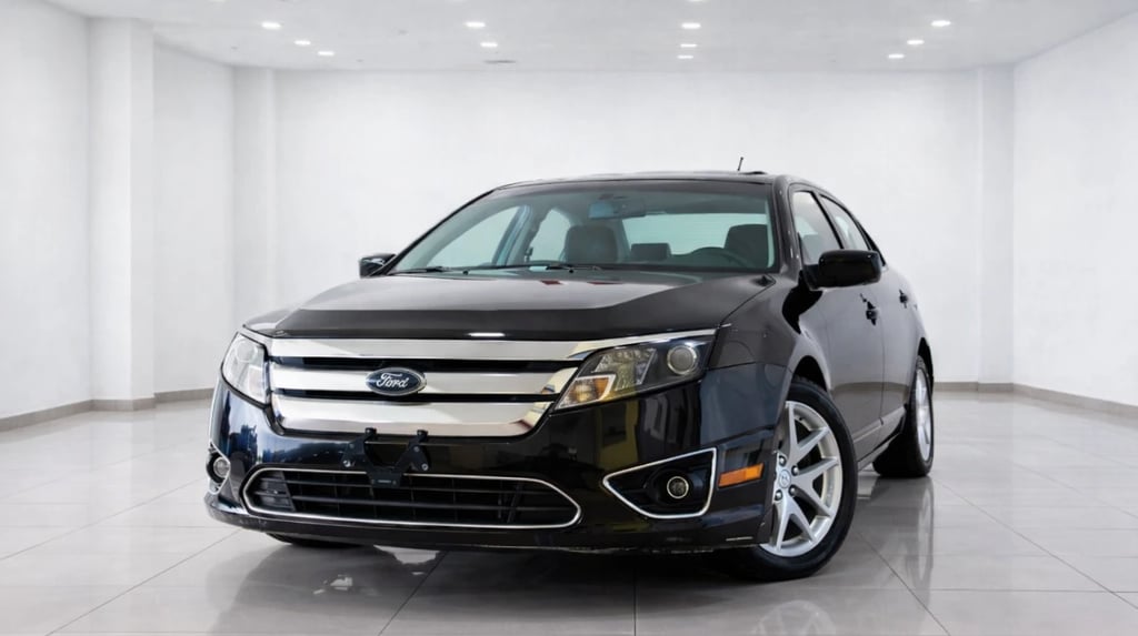 Ford Fusion 2012 V6 sedan de luxo com motor 243 cv em showroom interno neutro