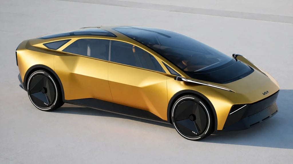 Kia EV8 sucessor do Stinger carro futurista elétrico topo de linha da marca com design moderno