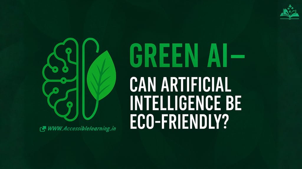 the concept of Green AI, its environmental impact, sustainable solutions, and how eco-friendly innov