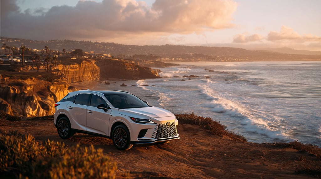 Lexus RX on Sunset Cliffs — San Diego lease example