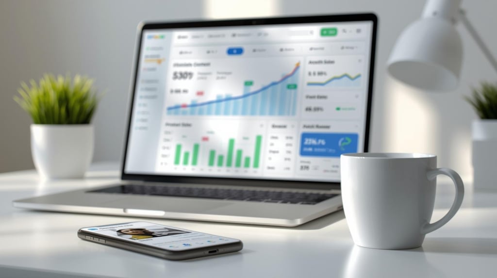 Analytics dashboard showing AI influencer revenue and engagement metrics