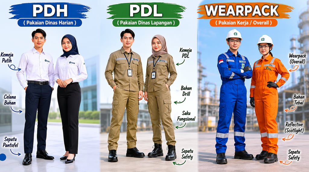 PDH, PDL, dan Wearpack, Seragam kerja, Kemeja untuk instansi pemerintah