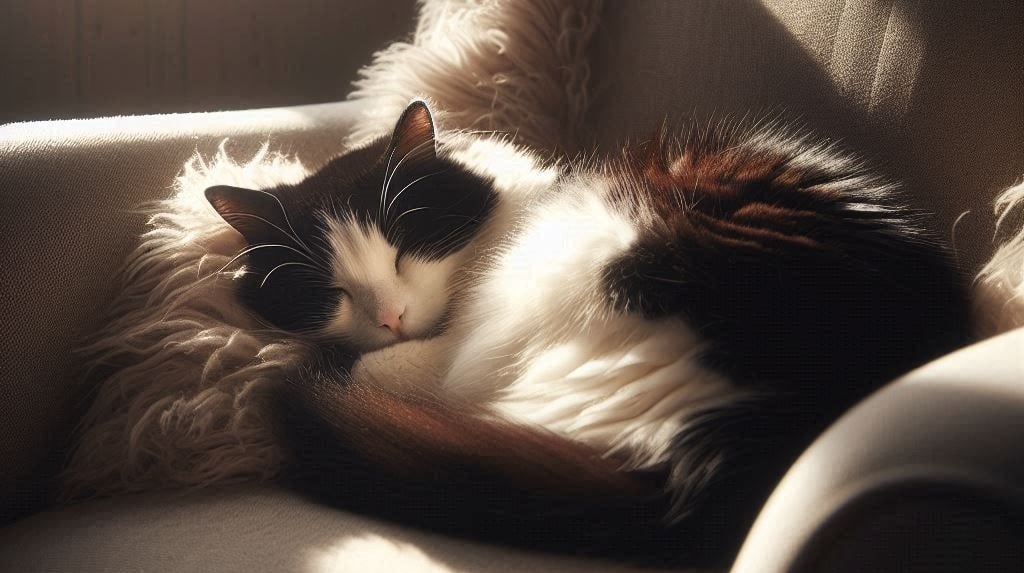 Gato durmiendo mucho