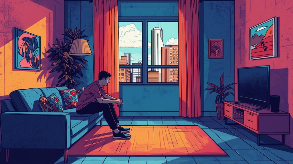 Person feeling lonely in a crowd, Friend Indeed emotional support resource exploring loneliness