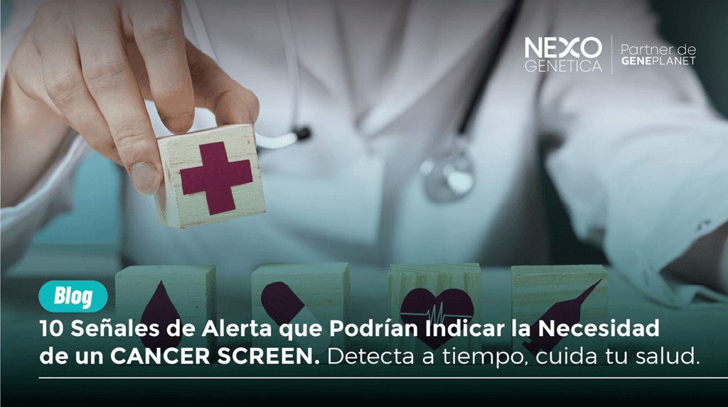 Imagen de un doctor que enseña con íconos las probabilidades de padecer cáncer 