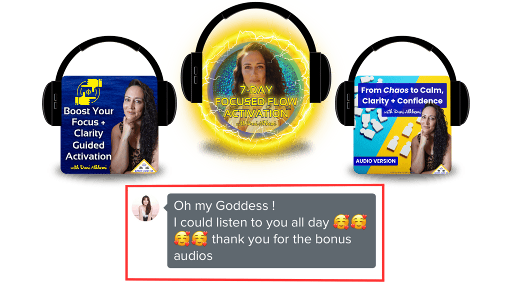 a woman with headphones and headphones on a black background