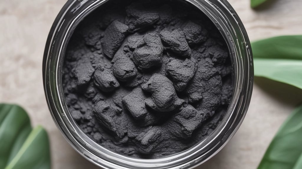 woman in bathtub with black face mask