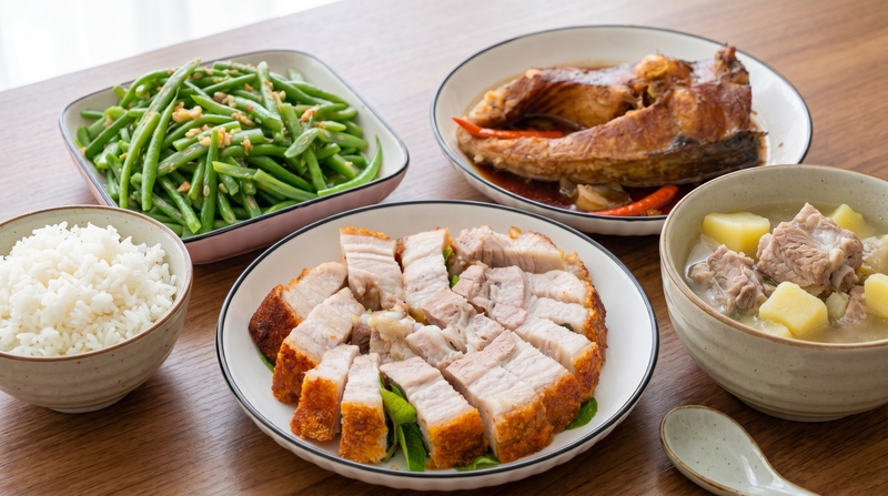 Thịt quay giòn bì cơm văn phòng