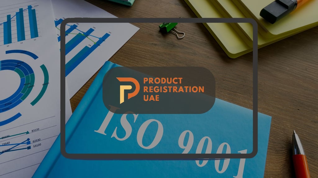 Product Registration UAE Logo with ISO 9001 Certification