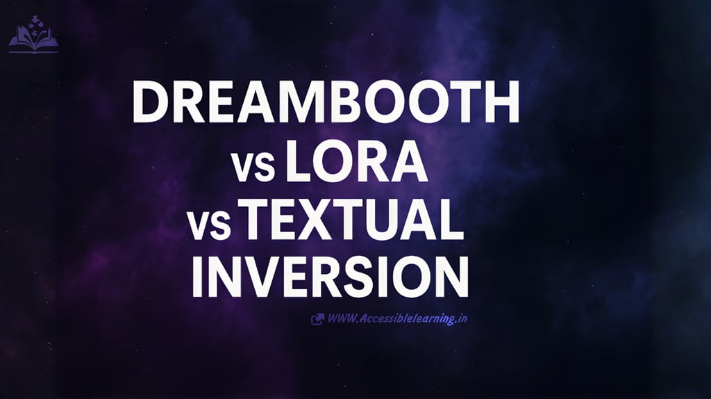 DreamBooth vs LoRA vs Textual Inversion: A Complete Breakdown for Creators and Developers