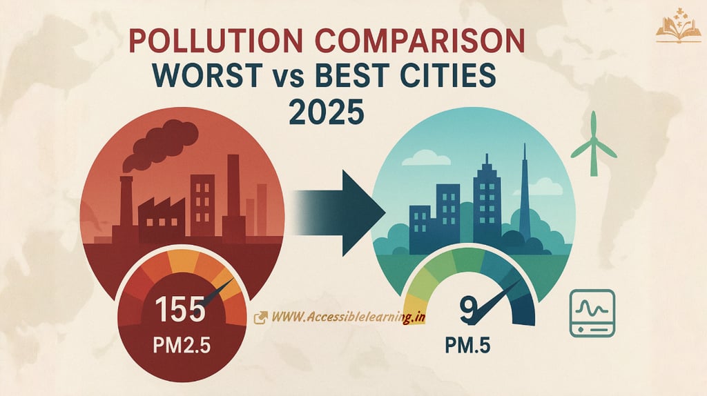 the world's most polluted urban centers and cities achieving exceptional air quality standards