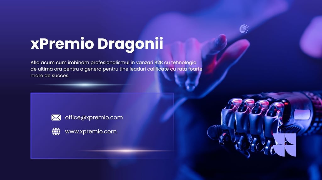 Imagine reprezentand solutii de automatizarea fortei de vanzari pentru vanzari B2B, cu inteligenta artificiala.