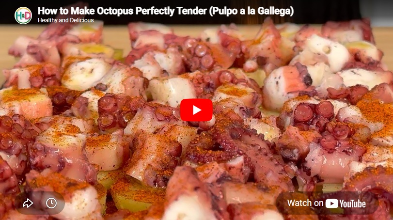 Video recipe how to make octopus perfectly tender
