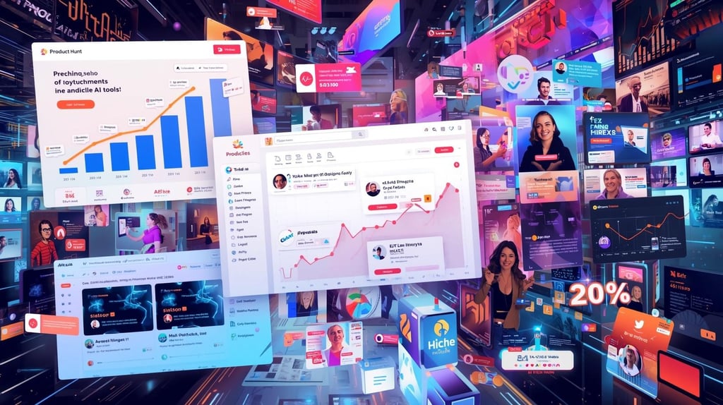 Digital marketing channels and analytics for AI tool promotion