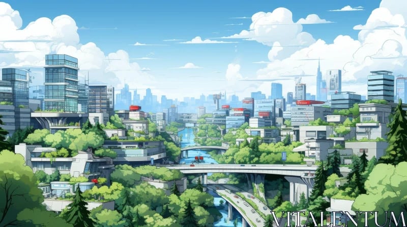 Pintura digital gerada por inteligência artificial, com elementos de street art e grafite