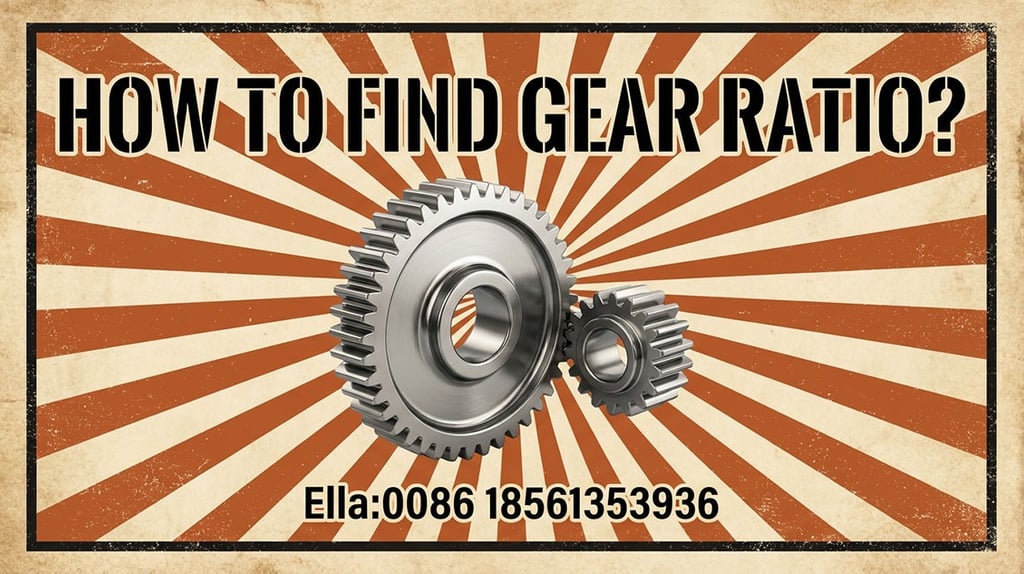 Illustration of driver and driven gears to demonstrate how to find and calculate gear ratio.