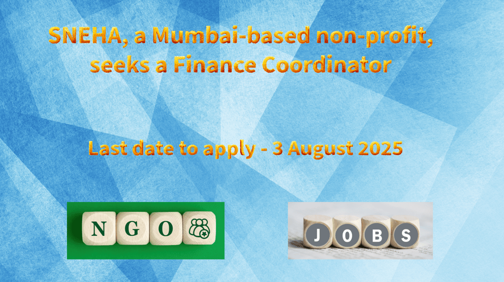 SNEHA, a Mumbai-based non-profit, seeks a Finance Coordinator