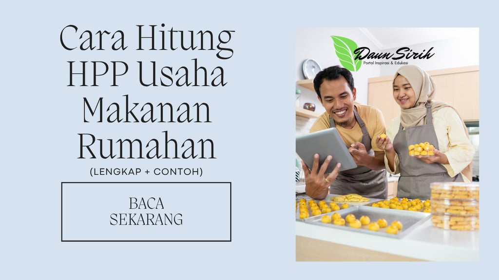Cara Hitung HPP Usaha Makanan Rumahan