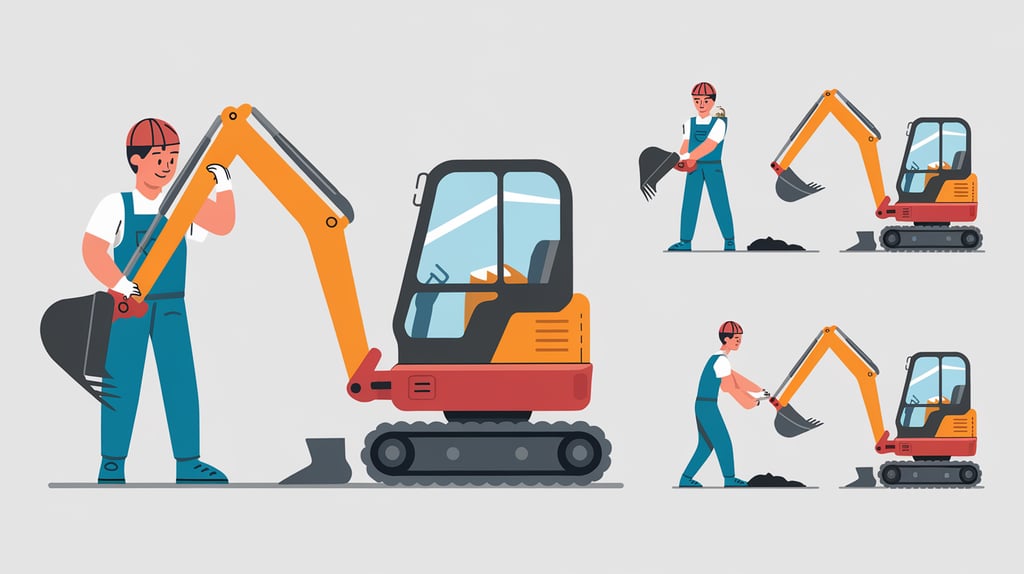 Easy and simple steps to change the Bucket on Your Micro Excavator:
