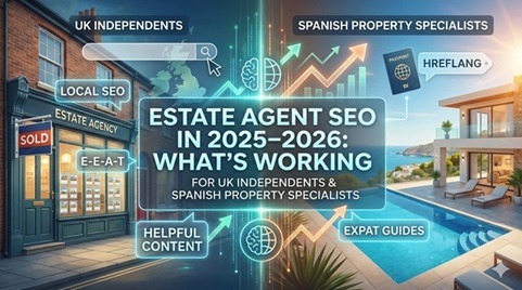 2026 Estate agent SEO guide for UK and Spanish property specialists.