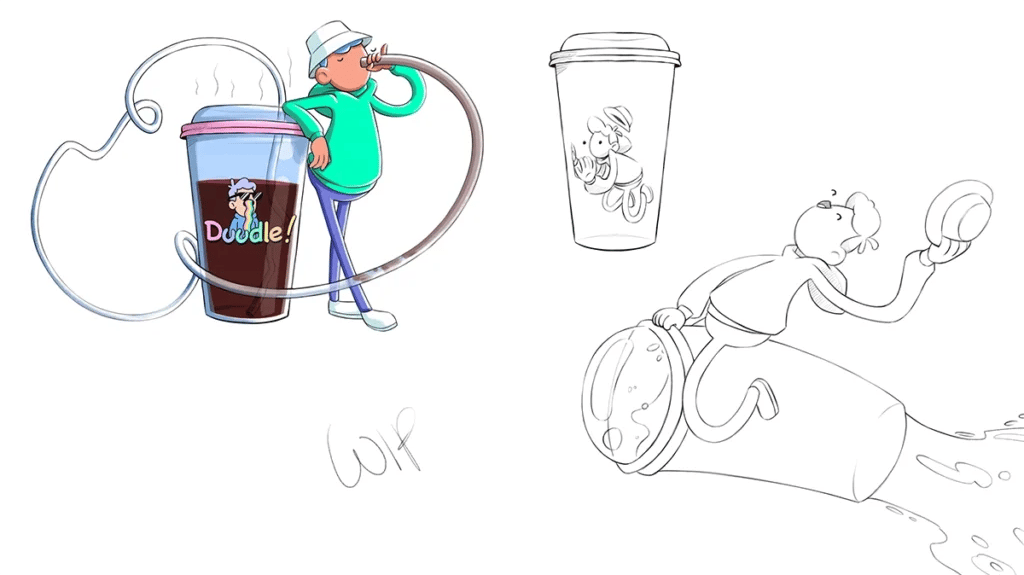 rough Illustration Doodle Tablette Cintiq · Illustration · Doodles NFT · FEVR Paris