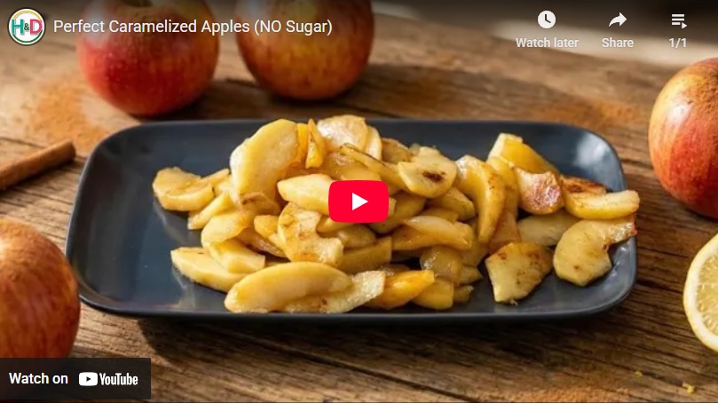 Video recipe for caramelized apples