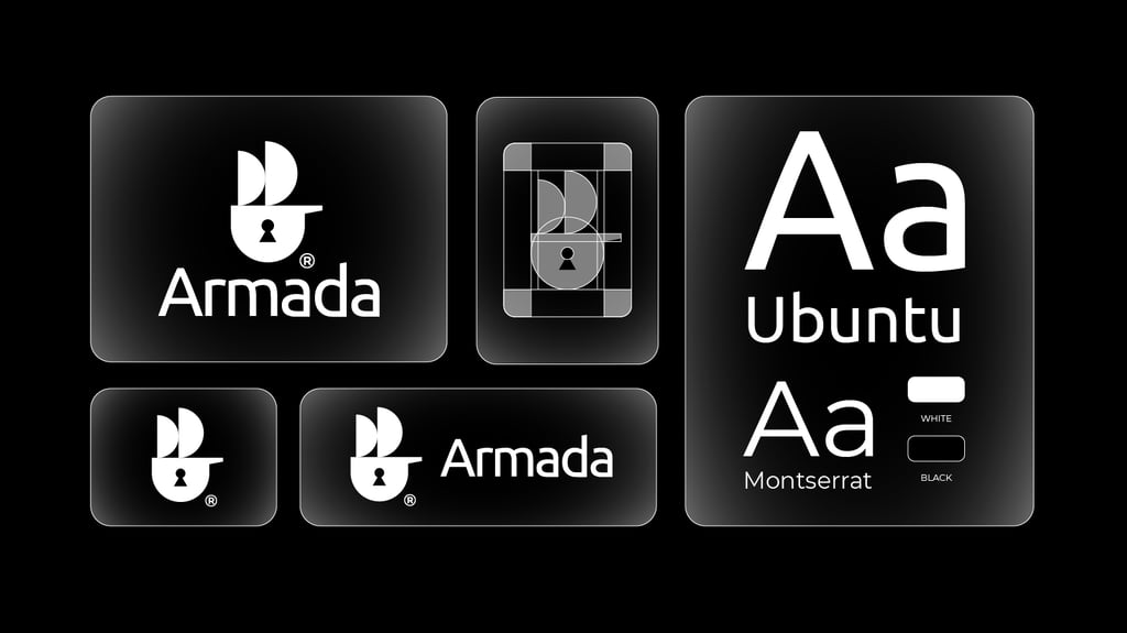 Digital safety logo variations, brand fonts and logo grid.