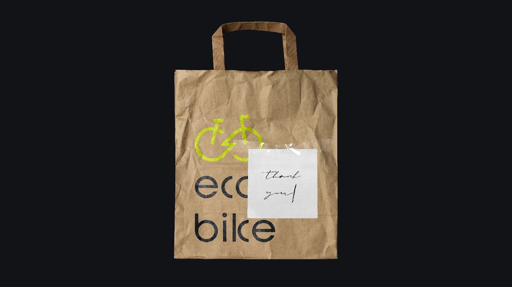 Eco-shop custom craft bag minimalist design.
