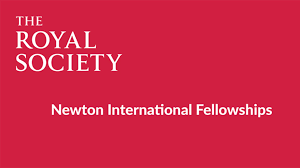 Newton International Fellowships image with a red background, displaying 'THE ROYAL SOCIETY'