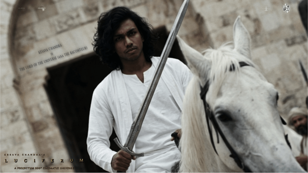 Kesava Chandra is The Lord Of The Universe (aka The Raconteur) in Luciferum (2031), part of PROJECTUM 000° Cinematic Universe