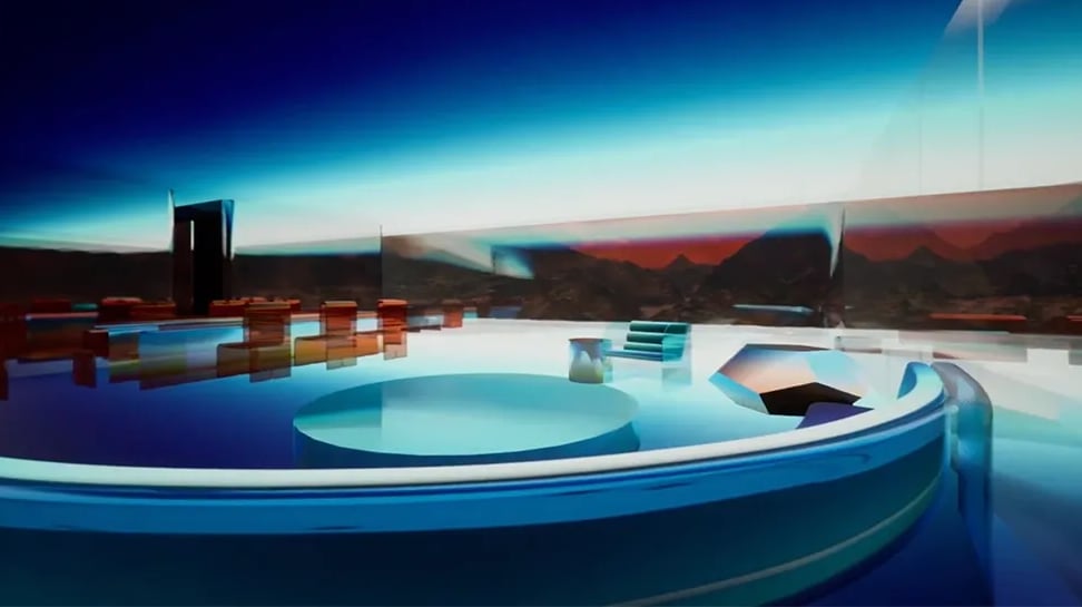 Digital Mars House by Krista Kim — futuristic virtual home interior.