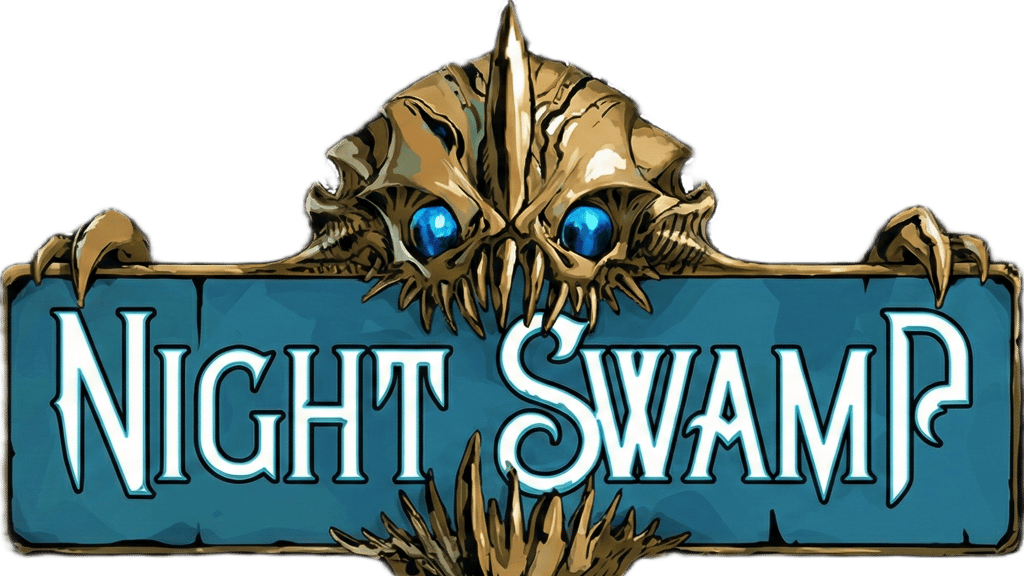 a sign that says night swamp