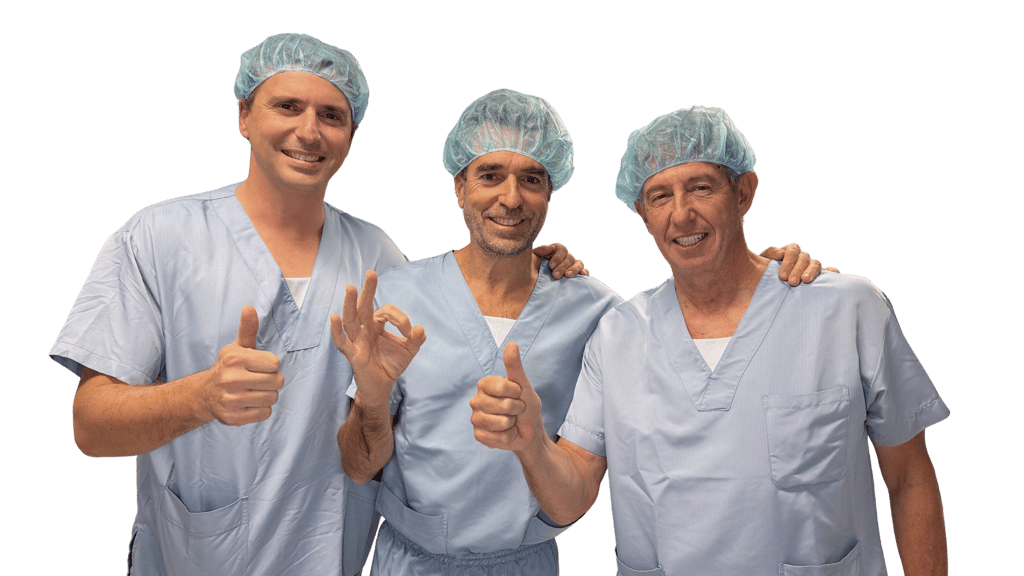 equipo de tres médicos de oftalnova