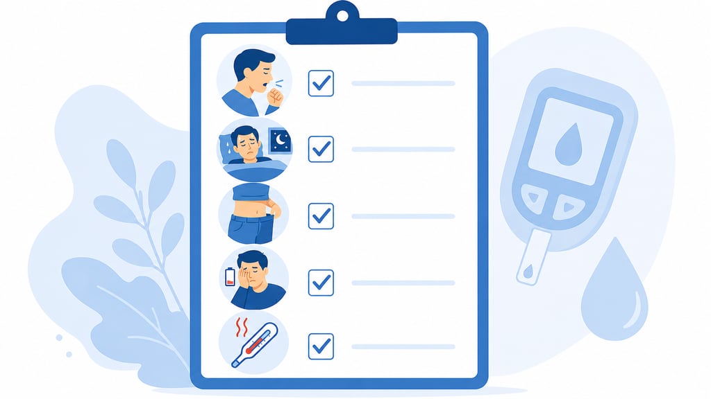  Ilustración de señales de alarma de tuberculosis en personas con diabetes