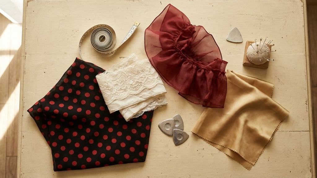 Tejidos para traje de flamenca encaje organza y gasa estampado lunares